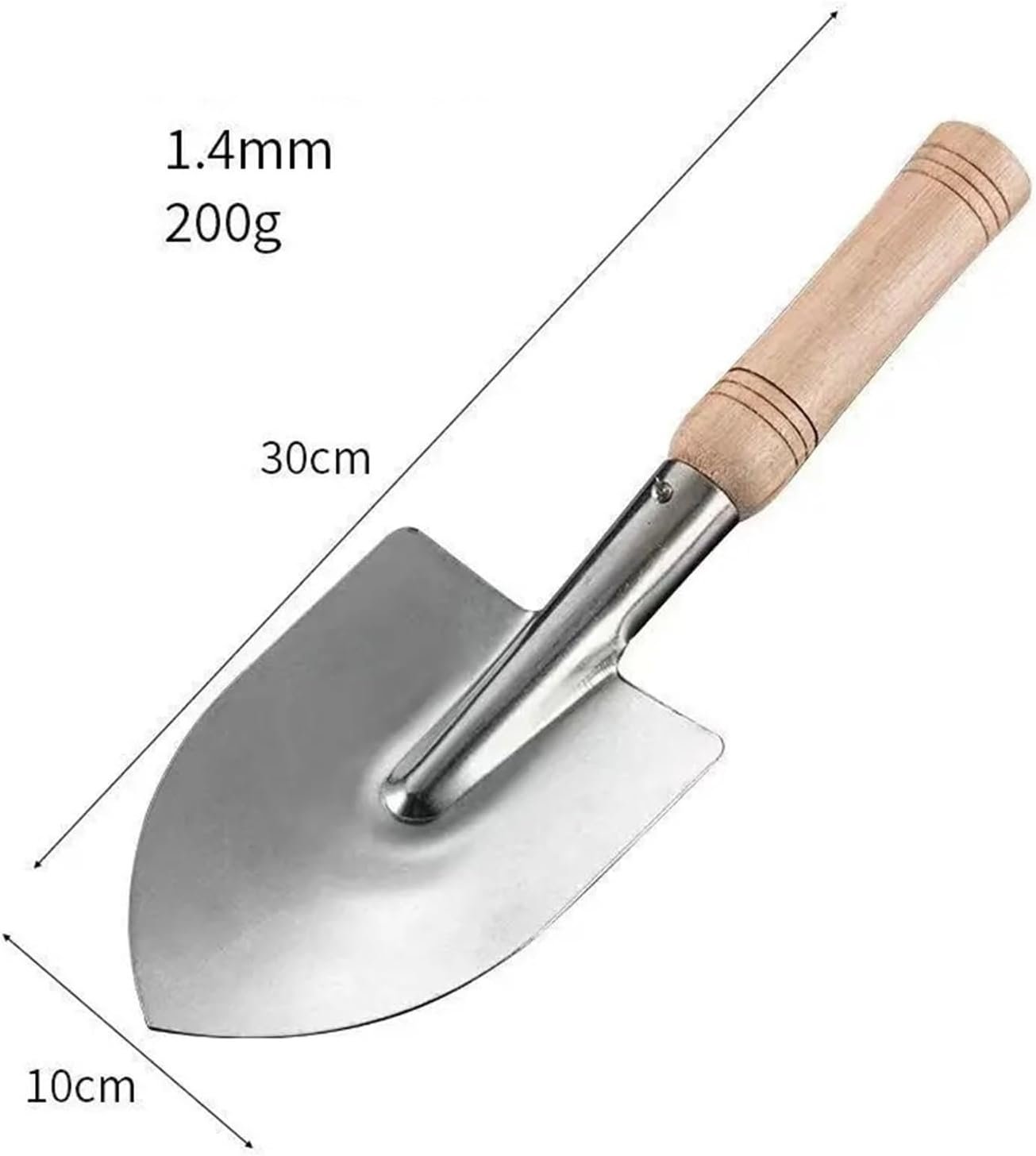 Stainless Steel Gardening Shovel Flower Planting Tool Small Garden Hand Tool Weeding Soil Digging Spade for Farm and Garden Use(Shovel B) - Image 2