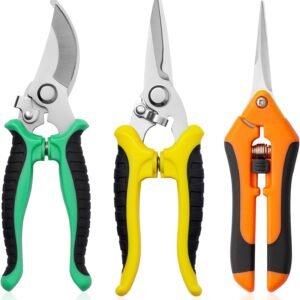 Garden Pruning Shears 3 Pack Gardening Shears Garden Scissors Stainless Steel Plant Flower Scissors Clippers Pruning Shears