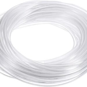 PVC Tubing, 0.8mm ID x 1.5mm OD - 13 Feet Long Clear Vinyl Water Pipe, Lightweight Plastic Flexible Water Pipe for Aquaponics, Air Hose, Irrigation
