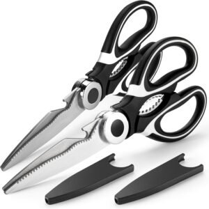 2 Pcs Garden Shears Flower Scissors, Multifunctional Gardening Floral Pruning Shears, Premium Thickened Stainless Steel Floral Scissors for Flower Bar Supplies, Fruits, Plant, Potted Landscapes