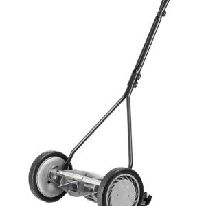 16-Inch 5-Blade Push Reel Lawn Mower, 5-Blade, Gray