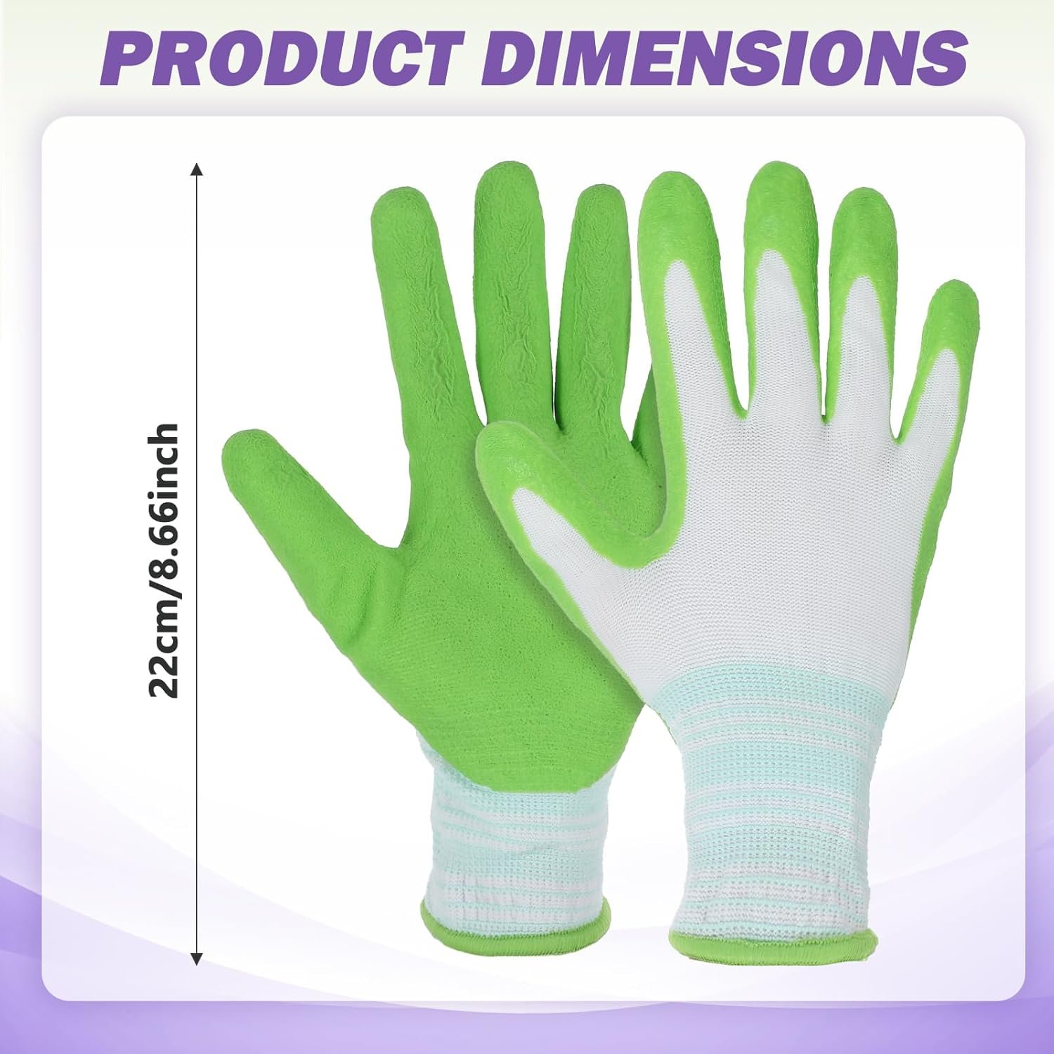 2 Pairs of Breathable Rubber Coated Gardening Gloves - Non-slip Grip Outdoor Protection for Men and Women - Image 2