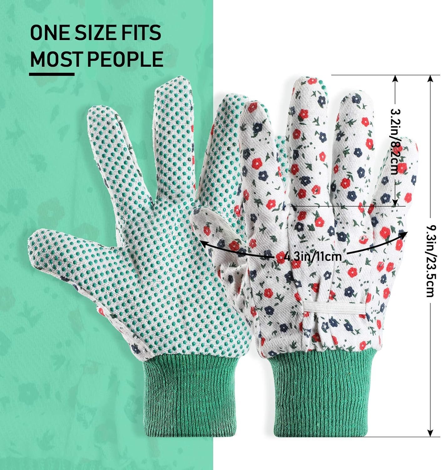 4 Pairs Women's PVC Non-Slip Dot Gardening Gloves - Suitable for Yard Cleaning, Fishing, and Planting - Image 2